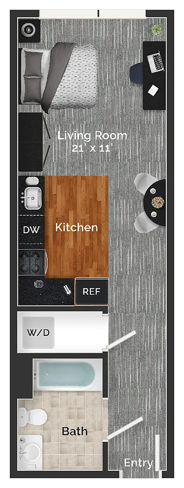 Floor plan 10 STUDIO - 1 BATH