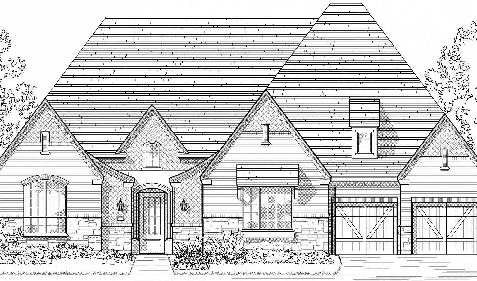 Plan 6721 Plan, Woodforest Huntington: 100ft. lots