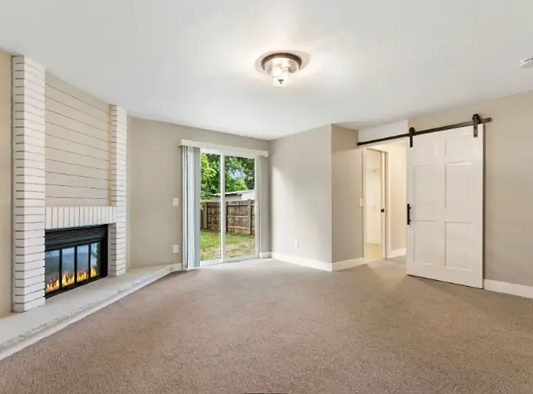 Main floor primary bedroom with large walk-in closet.