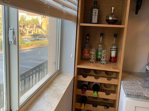 Wine storage in kitchen included