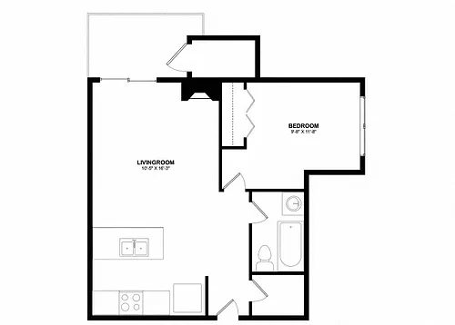 Floor plan 1X1