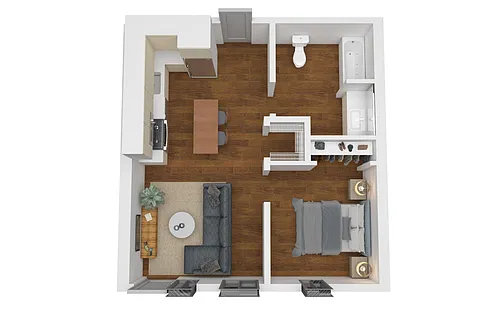 Floor plan 1 Bedroom Live Work