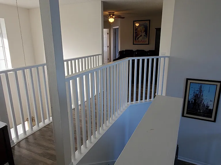 Bridge from master bedroom to the loft