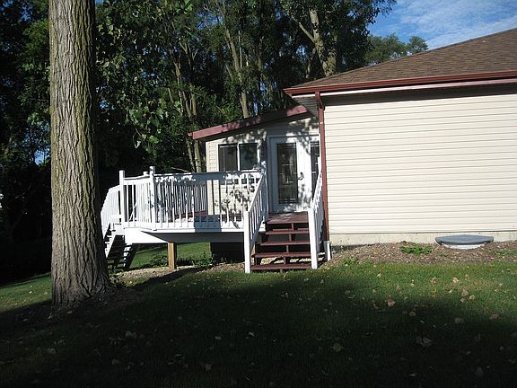 Rear deck overlooks creek