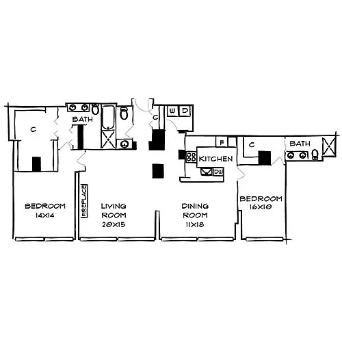 Floor plan Hamilton Penthouse