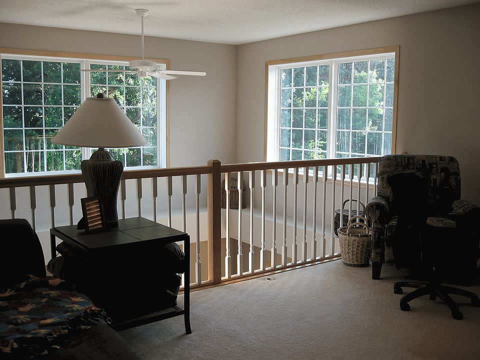 Open loft with wooded view