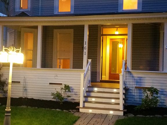 Front of home at night