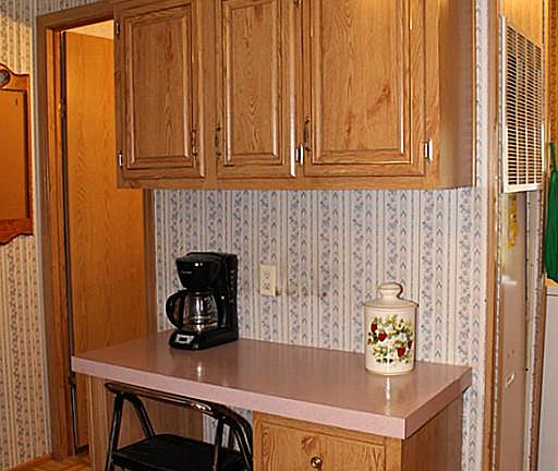 Built in Desk in Kitchen- Great for Work.