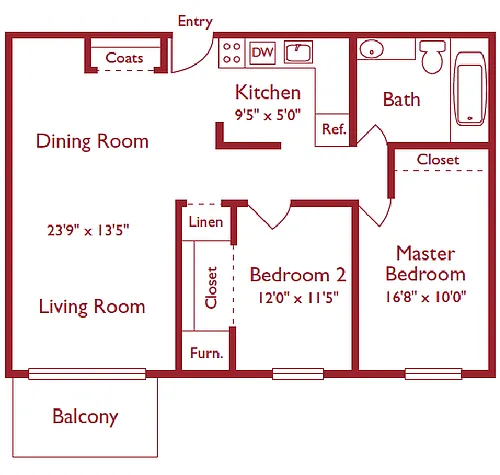 Floor plan 2 Bedroom