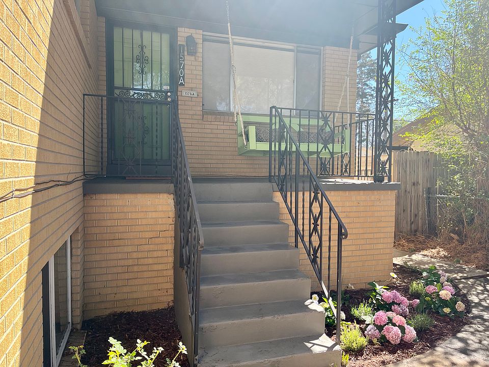 Porch and swing, gardening space