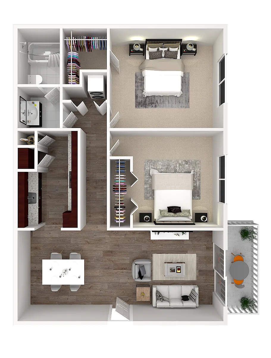 Floor plan 2 x 1 The Dogwood
