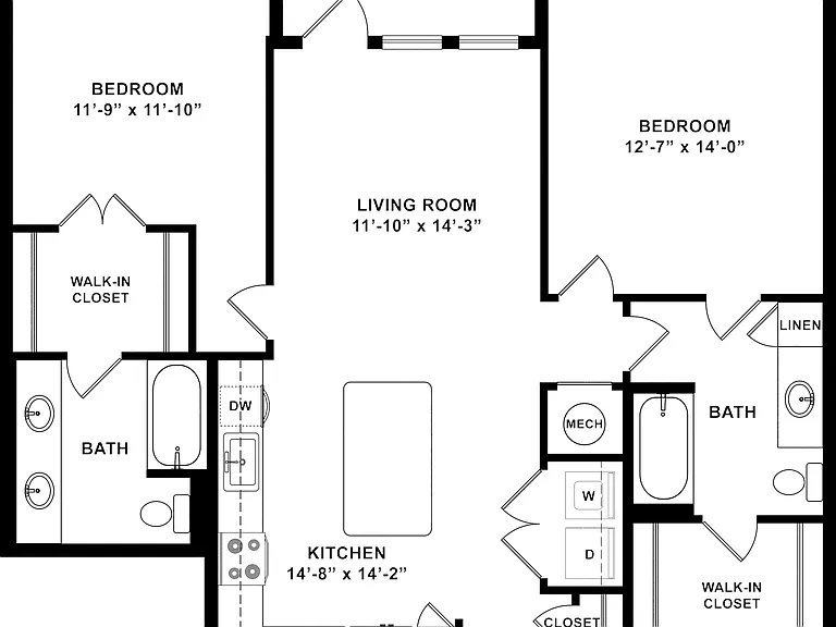2 Bedroom | 2 Bath | 1197 SF 2 Bedroom | 2 Bath | 1197 SF