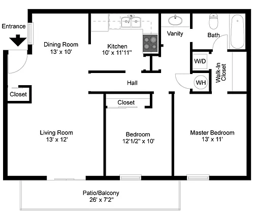 Floor plan 2 Bedroom