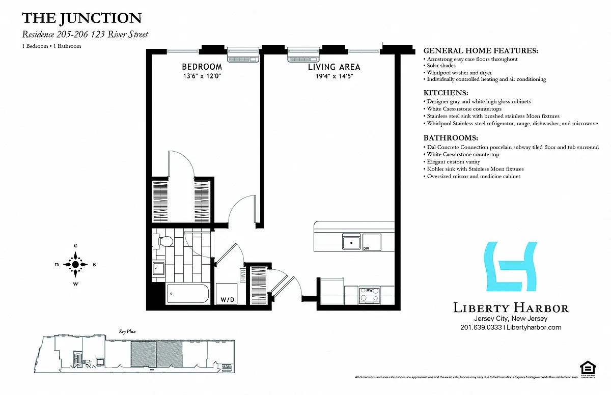 Floor plan JUNCTION-1 BEDROOM PLAN G