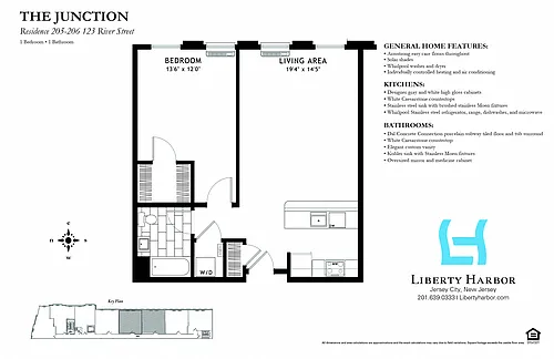 Floor plan JUNCTION-1 BEDROOM PLAN G