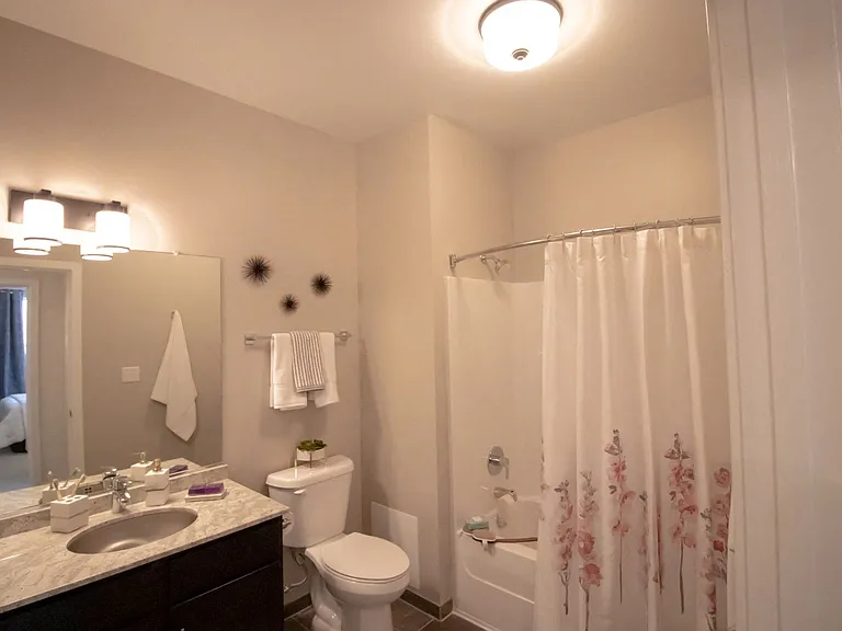 Every apartment at Penstock Quarter enjoys a spacious bathroom. Select units available with stand up showers.