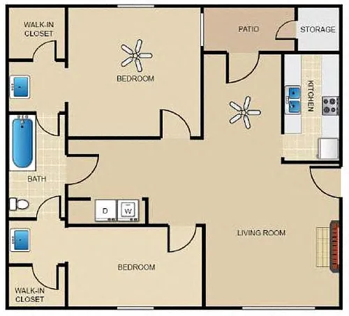 Floor plan B1 - 2 Bedroom