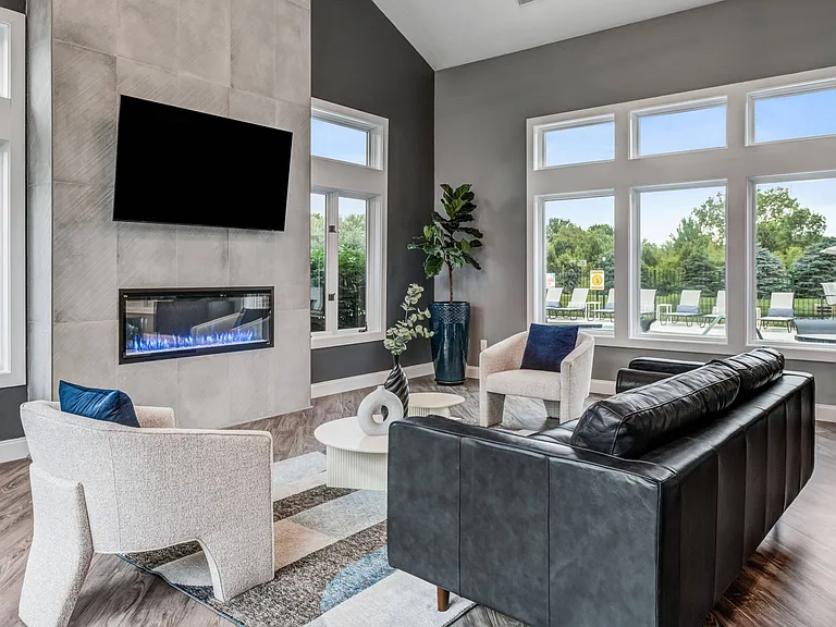 Newly Renovated Clubhouse with fireplace