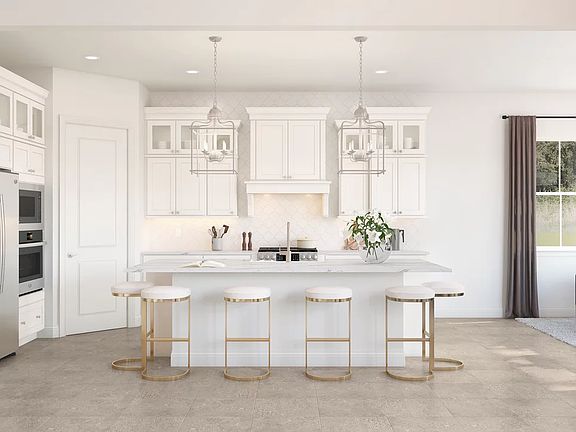 Kitchen with corner pantry