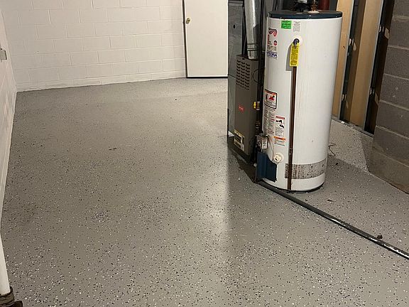 basement furnace and laundry room