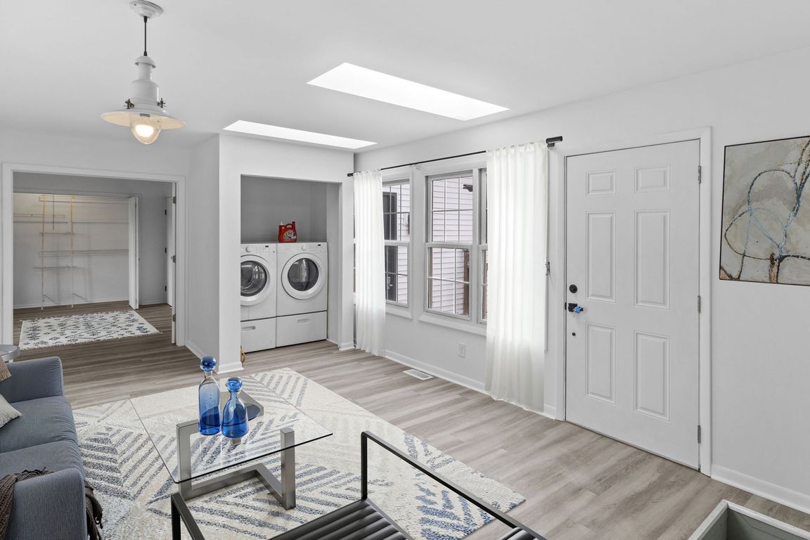 Family room virtually staged