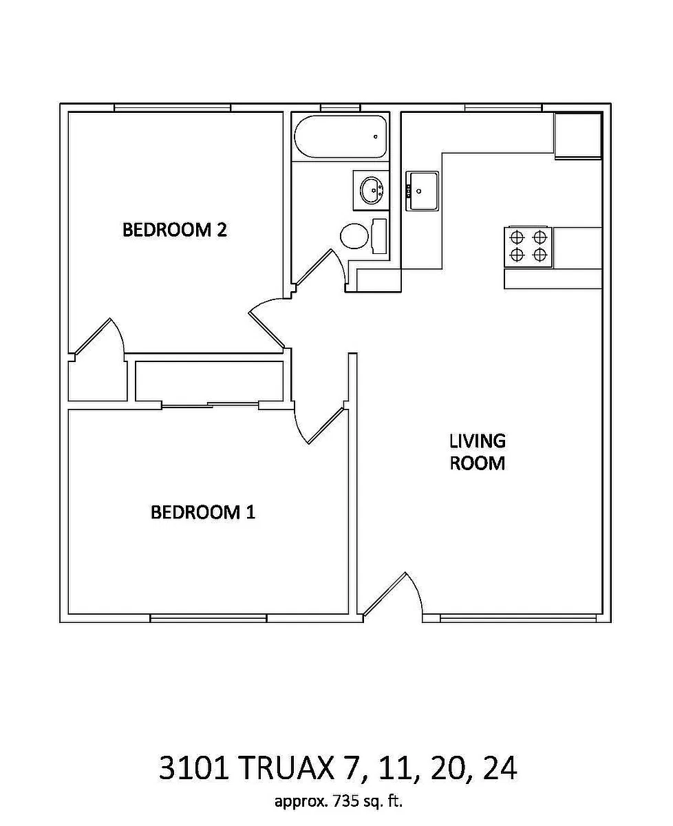 Floor plan Two Bedroom