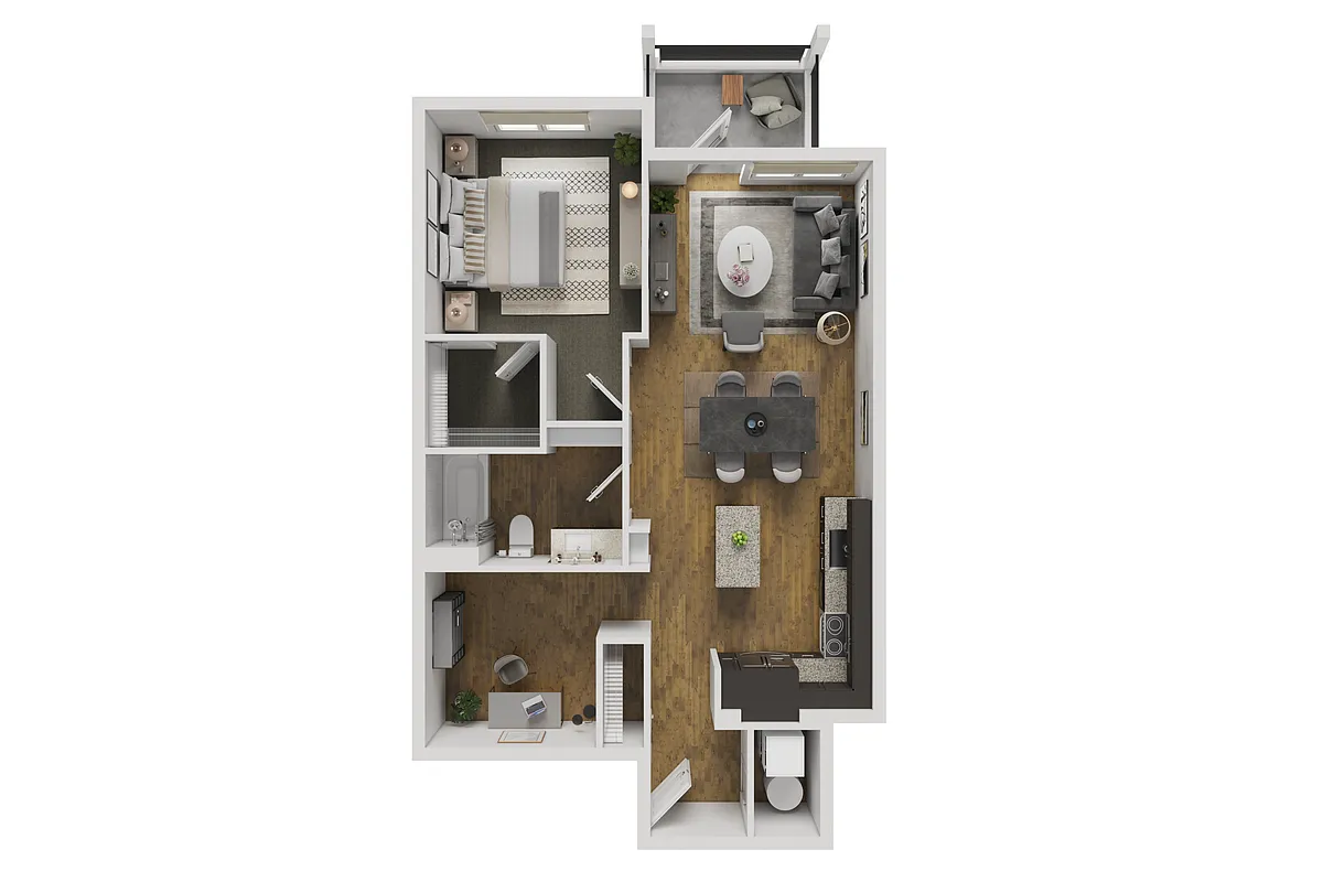 Floor plan 1x1 + Den - A3