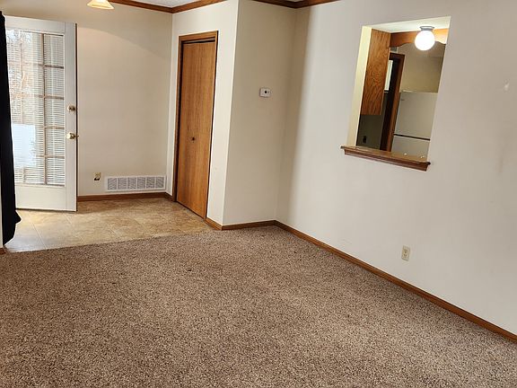 looking at front door in living room