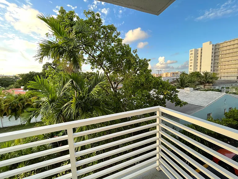 wrap around balcony with North and West views.