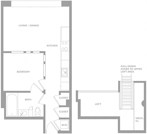 Floor plan One Bedroom B