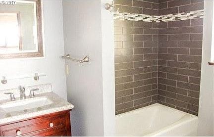 Modern style master bathroom