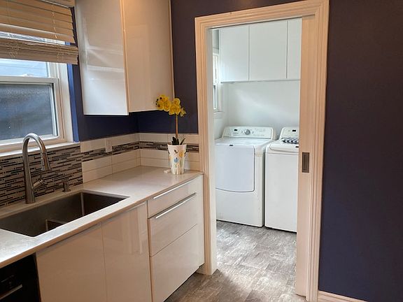 Kitchen with separate washroom