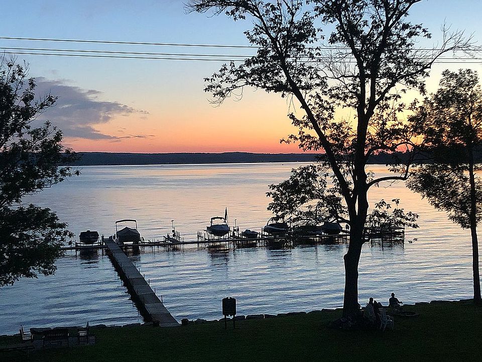 Balcony view, lake in summer