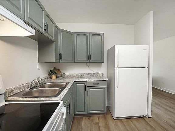 Stacked Washer & Dryer Located in Kitchen area