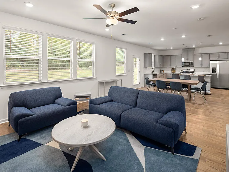 Sophisticated living room designed for stylish family gatherings.