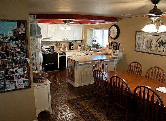 Dining room and kitchen