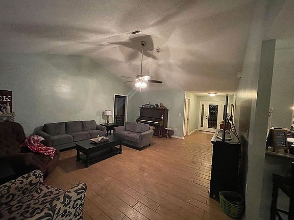 Living area and front entry