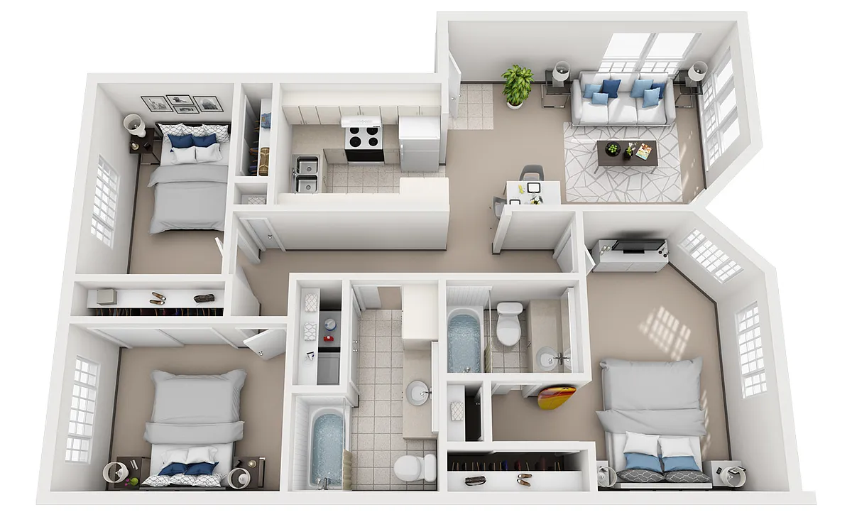 Floor plan Model J
