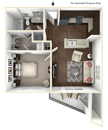 Floor plan 1 Bedroom