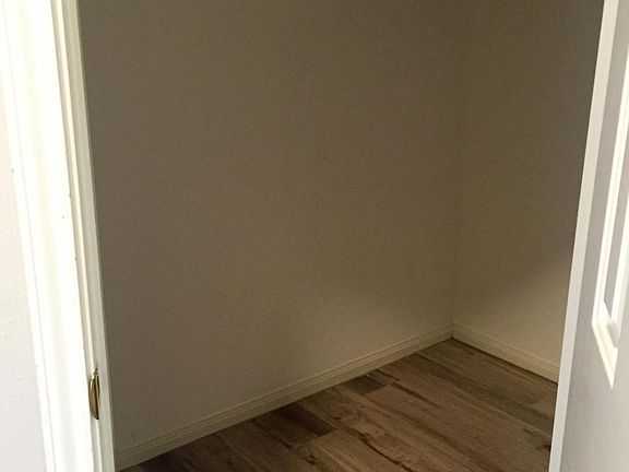 Walk-in closet in the master bedroom