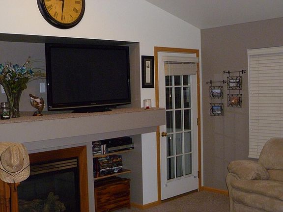 Built in fireplace and Media center