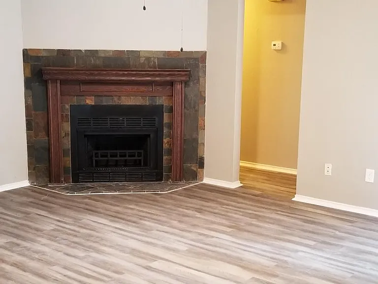wood burning fireplace