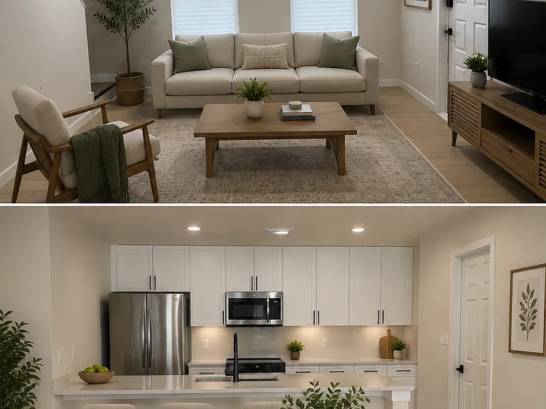 AI Generated ~ Kitchen & Livingroom