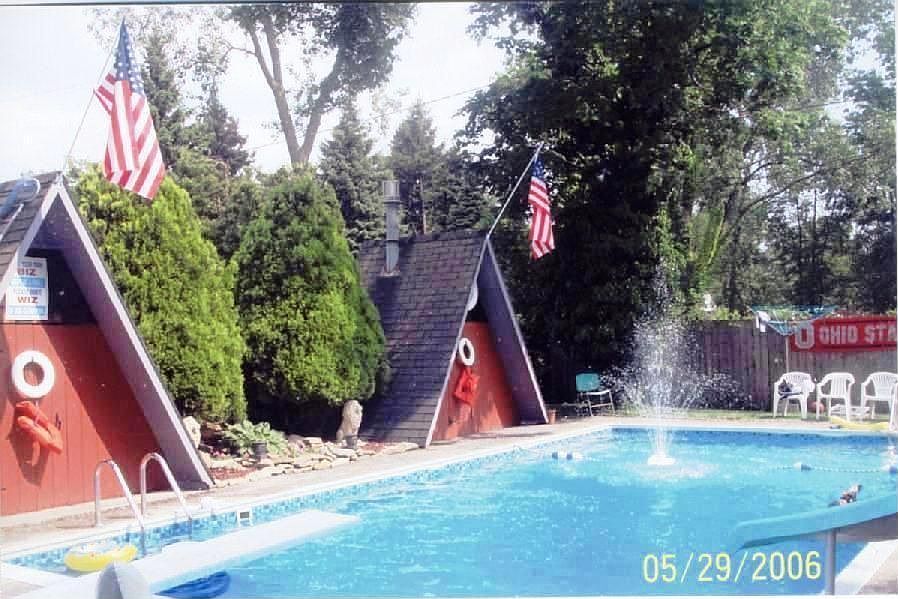 Large heated pool