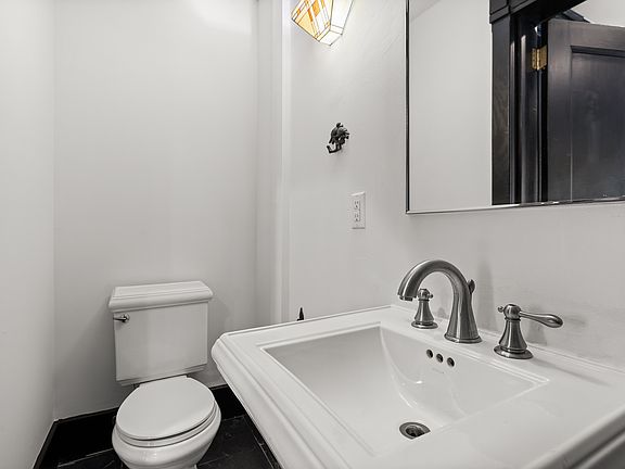 1/2 bath downstairs.