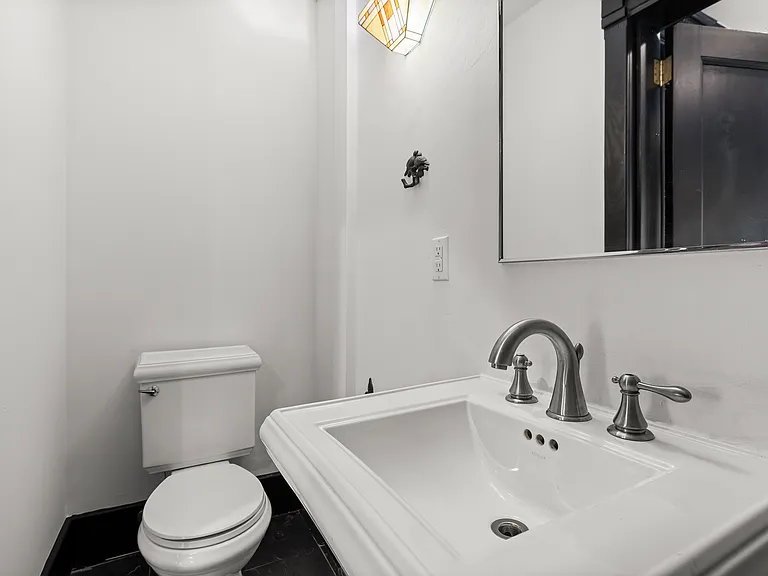 1/2 bath downstairs.