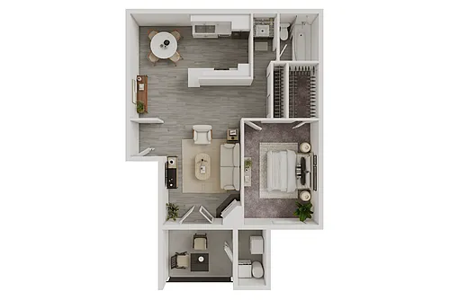 Floor plan RENOVATED CORDOVA - 748 SQ FT