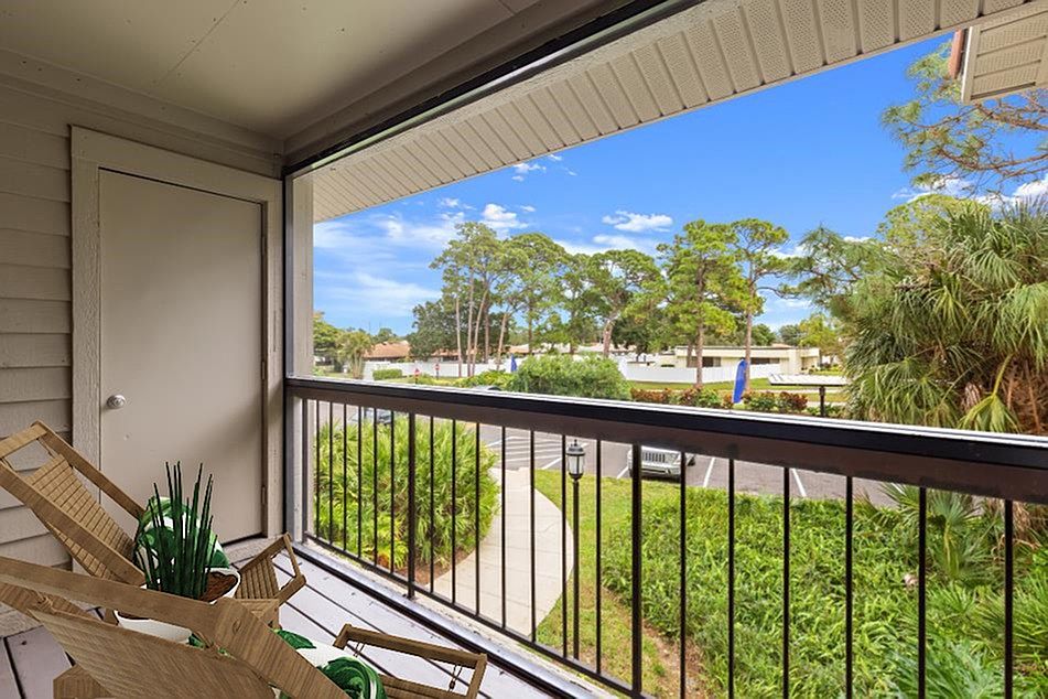 Screened Balcony with Extra Storage