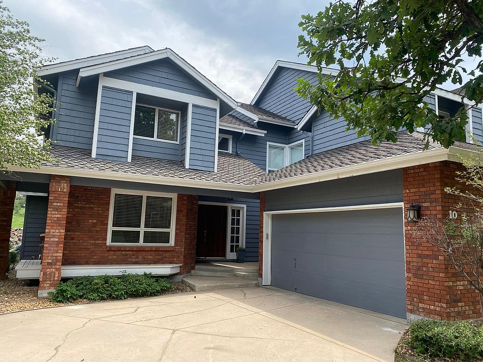 Front of home, but back deck has panoramic view of hogback