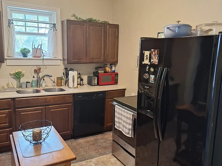 Kitchen with fridge